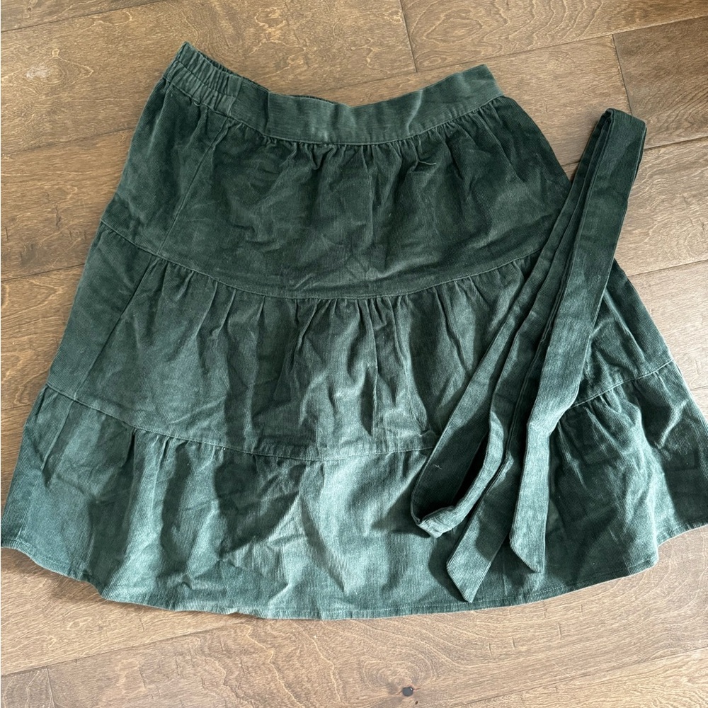 Victoria Dunn Green Corduroy Skirt